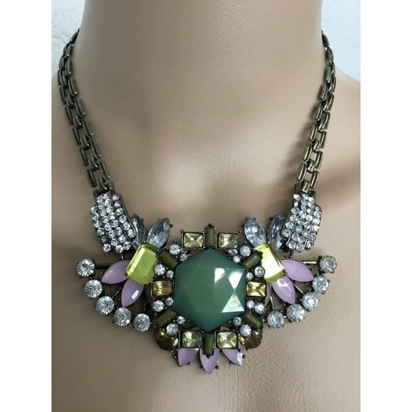 Vintage Chunky Ornate Rhinestone Necklace - Picture 2 of 3